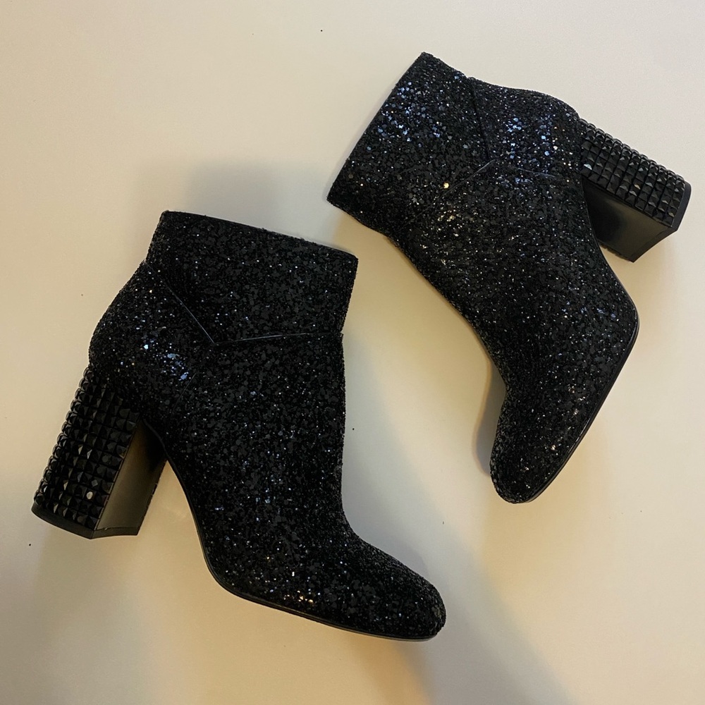 Black sparkly Michael Kors boots